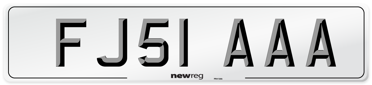 FJ51 AAA Number Plate from New Reg
